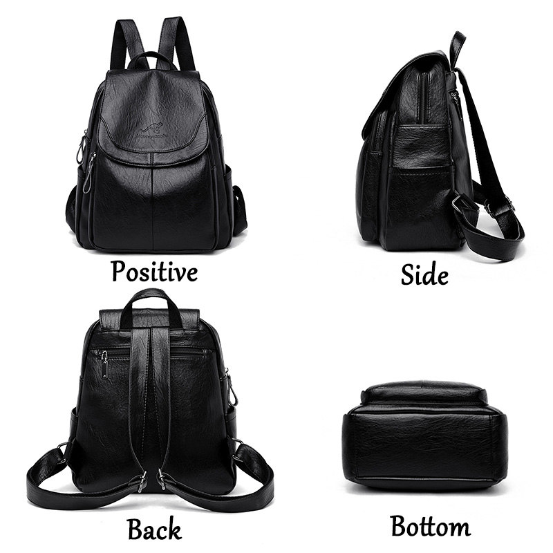 Embroidery Kit Pouch - Vintage Soft Leather Backpack for Women