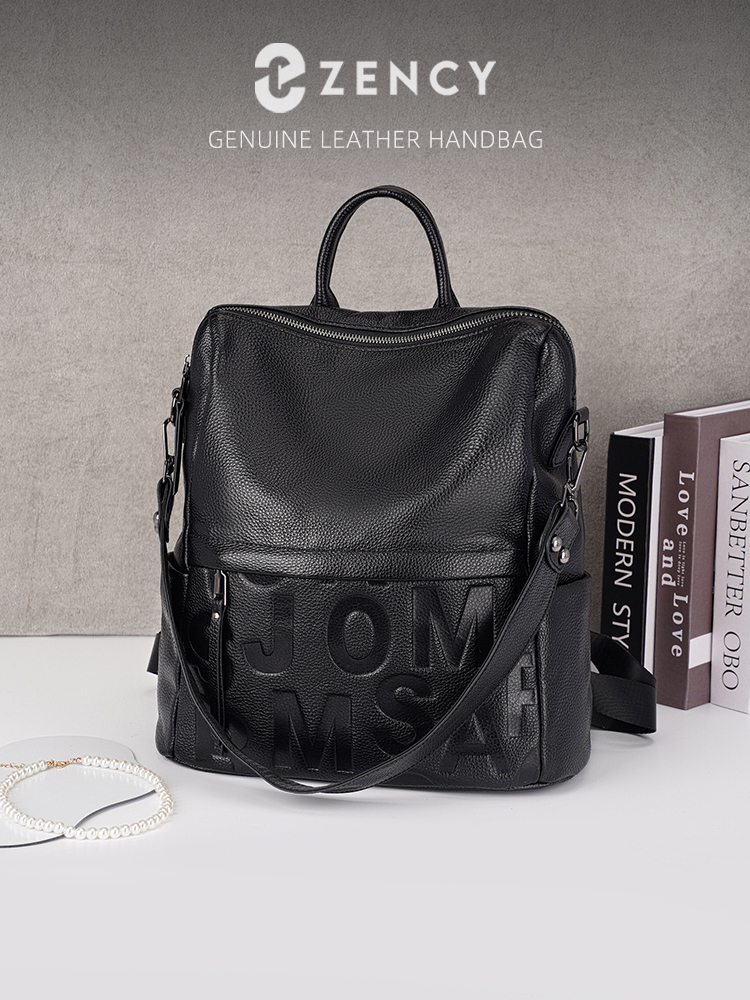Embroidery Kit Pouch - Zency Premium Genuine Leather Letter Backpack