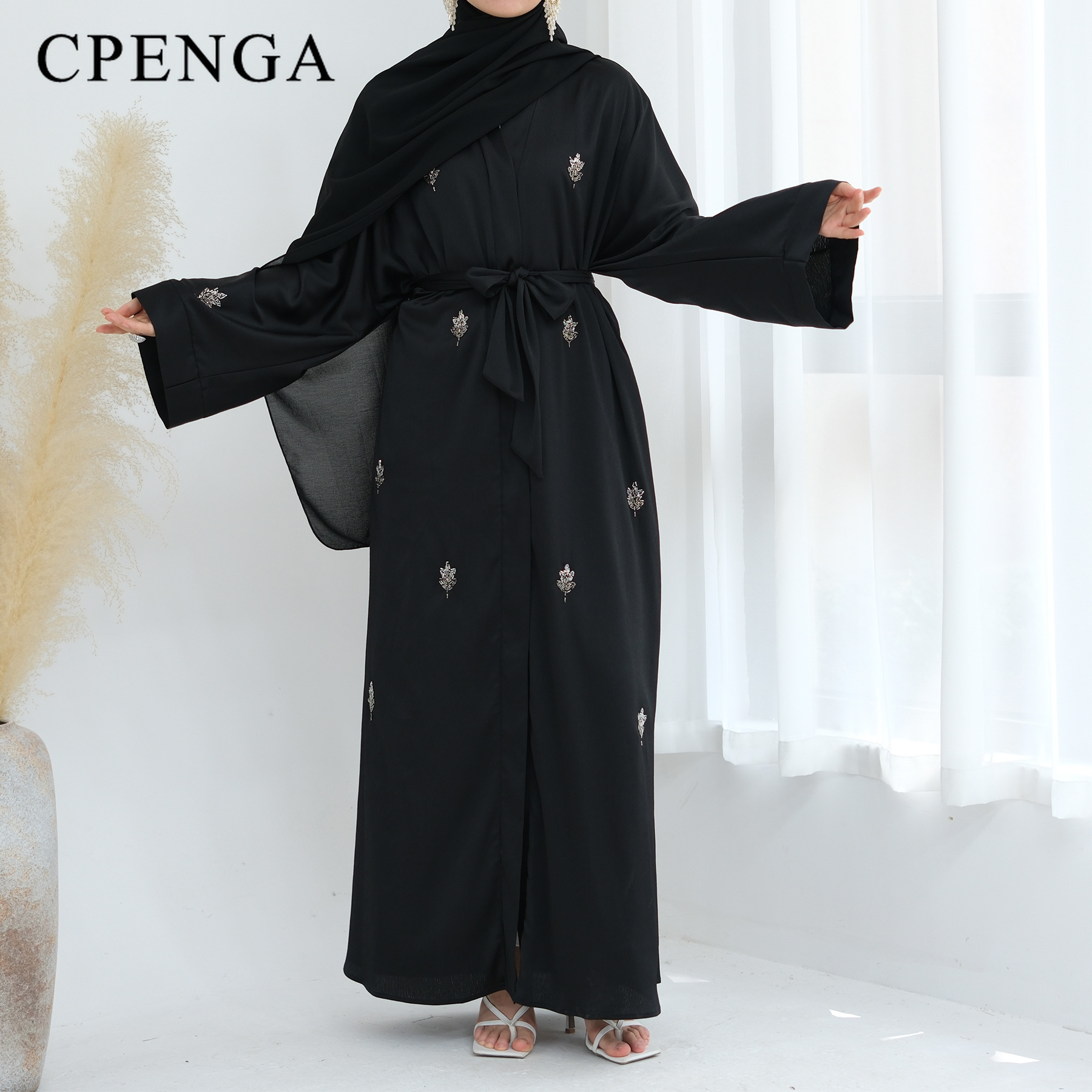 Embroidery Arabic - Luxuru Embroidery Dubai Abaya for Women
