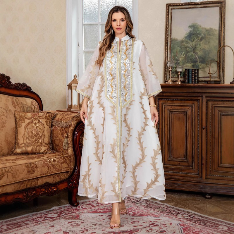 Embroidery Arabic - Eid Ramadan Party Dress for Women