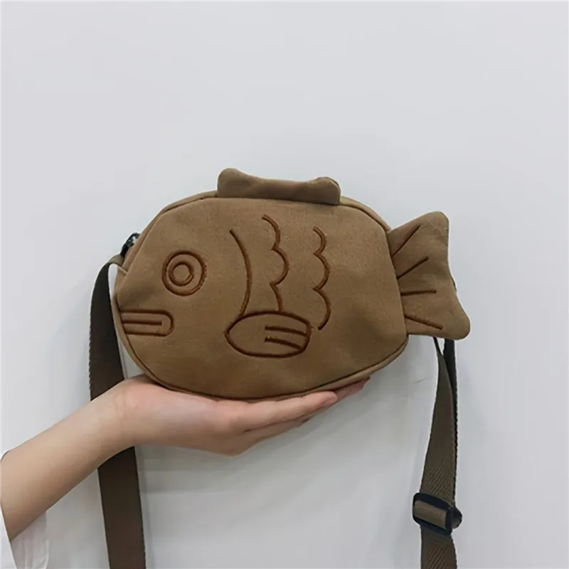Embroidery Kit Pouch - Fish Shape Canvas Messenger Bag Fashion
