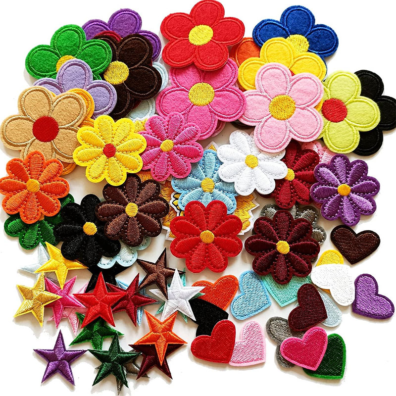 2-10Pcs Flower Iron on Patches - Embroidery Daisy Flower recension och pris