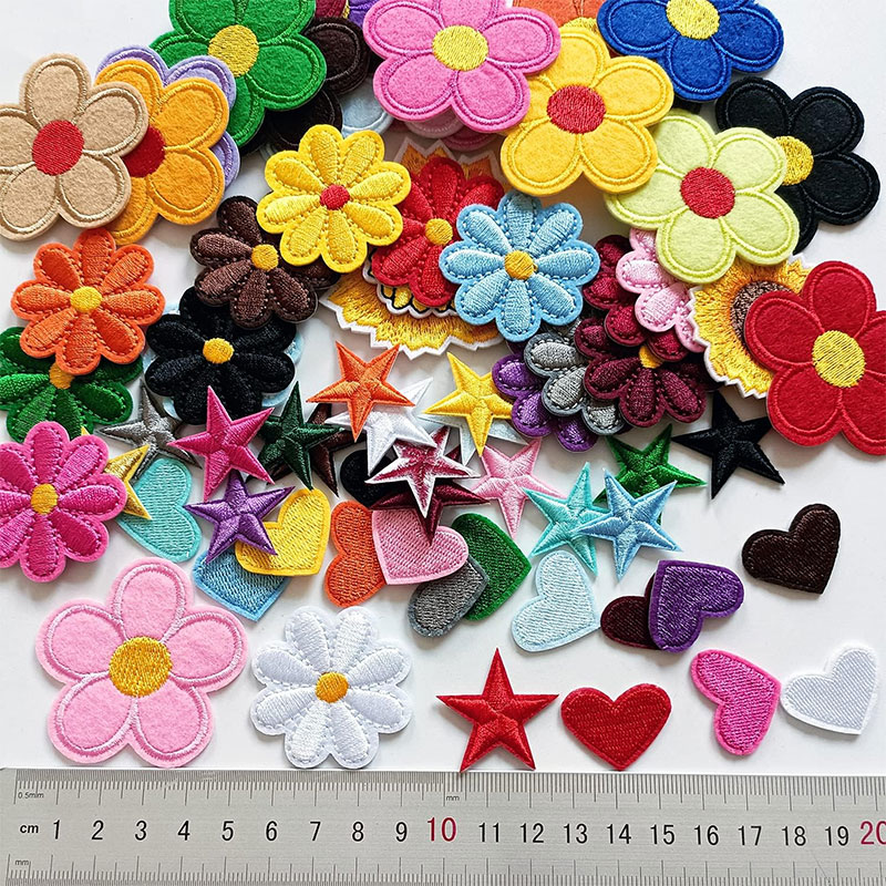 2-10Pcs Flower Iron on Patches - Embroidery Daisy Flower recension och pris
