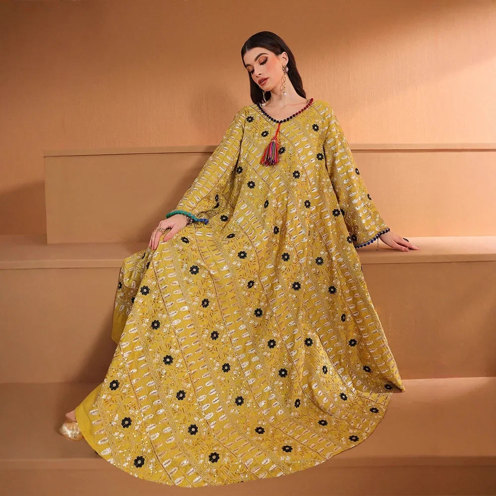 Muslim Woman Dresses Eid Embro - Embroidery Arabic recension och pris