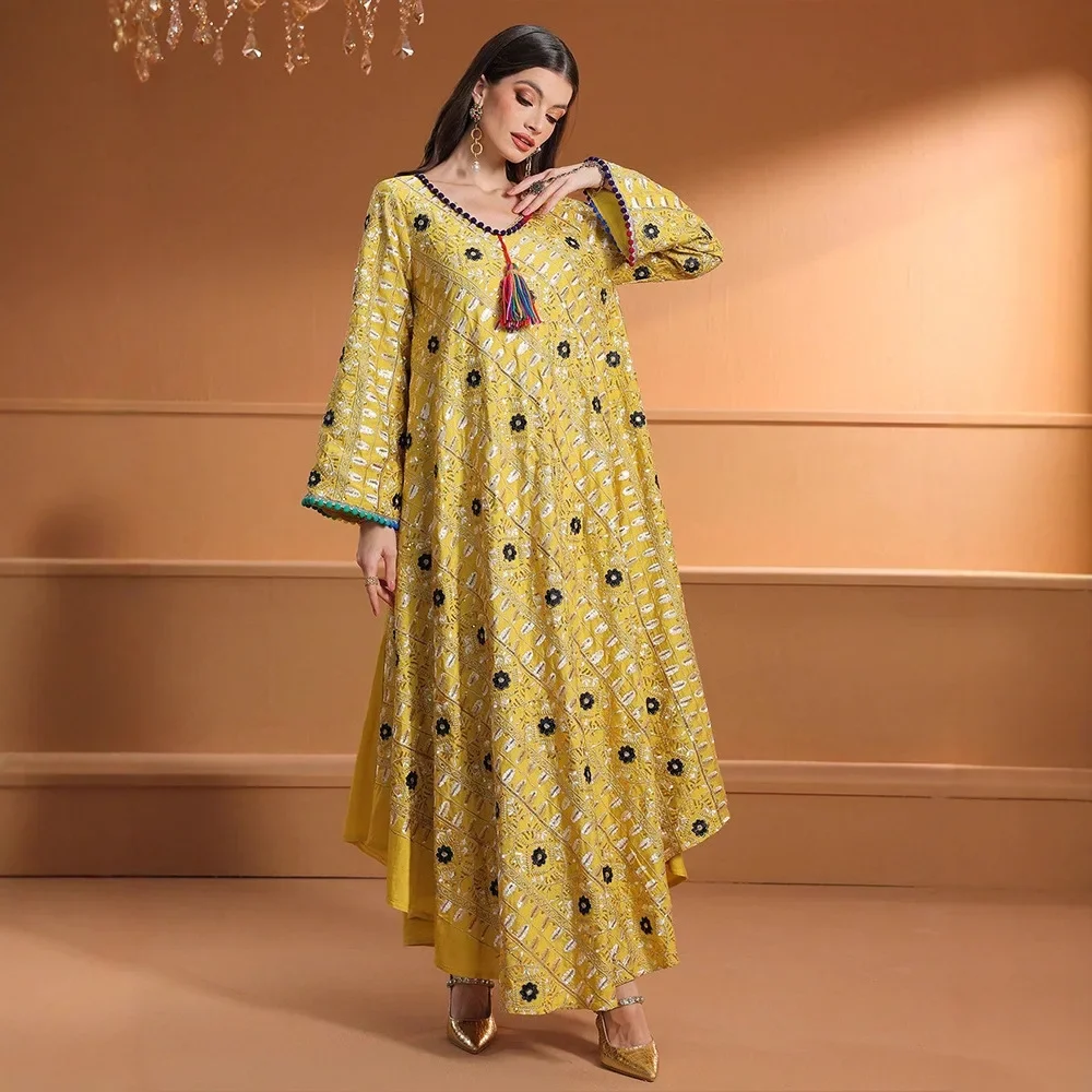 Muslim Woman Dresses Eid Embro - Embroidery Arabic recension och pris