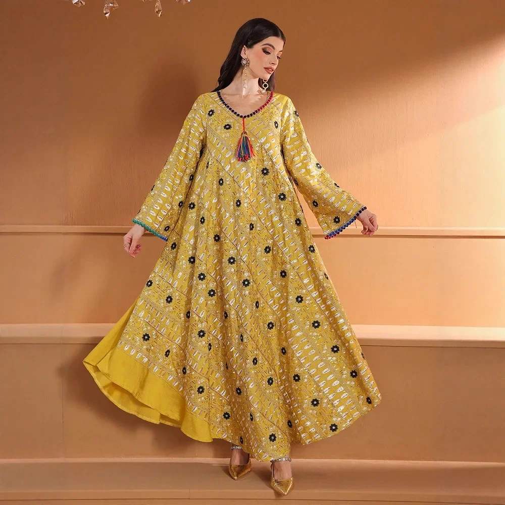 Muslim Woman Dresses Eid Embro - Embroidery Arabic recension och pris