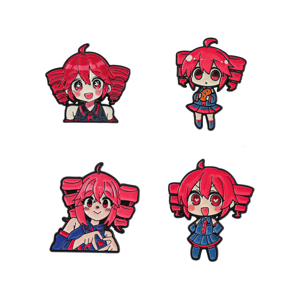 4pcs Anime Cute Cartoon Brooch - Embroidery Reddit recension och pris