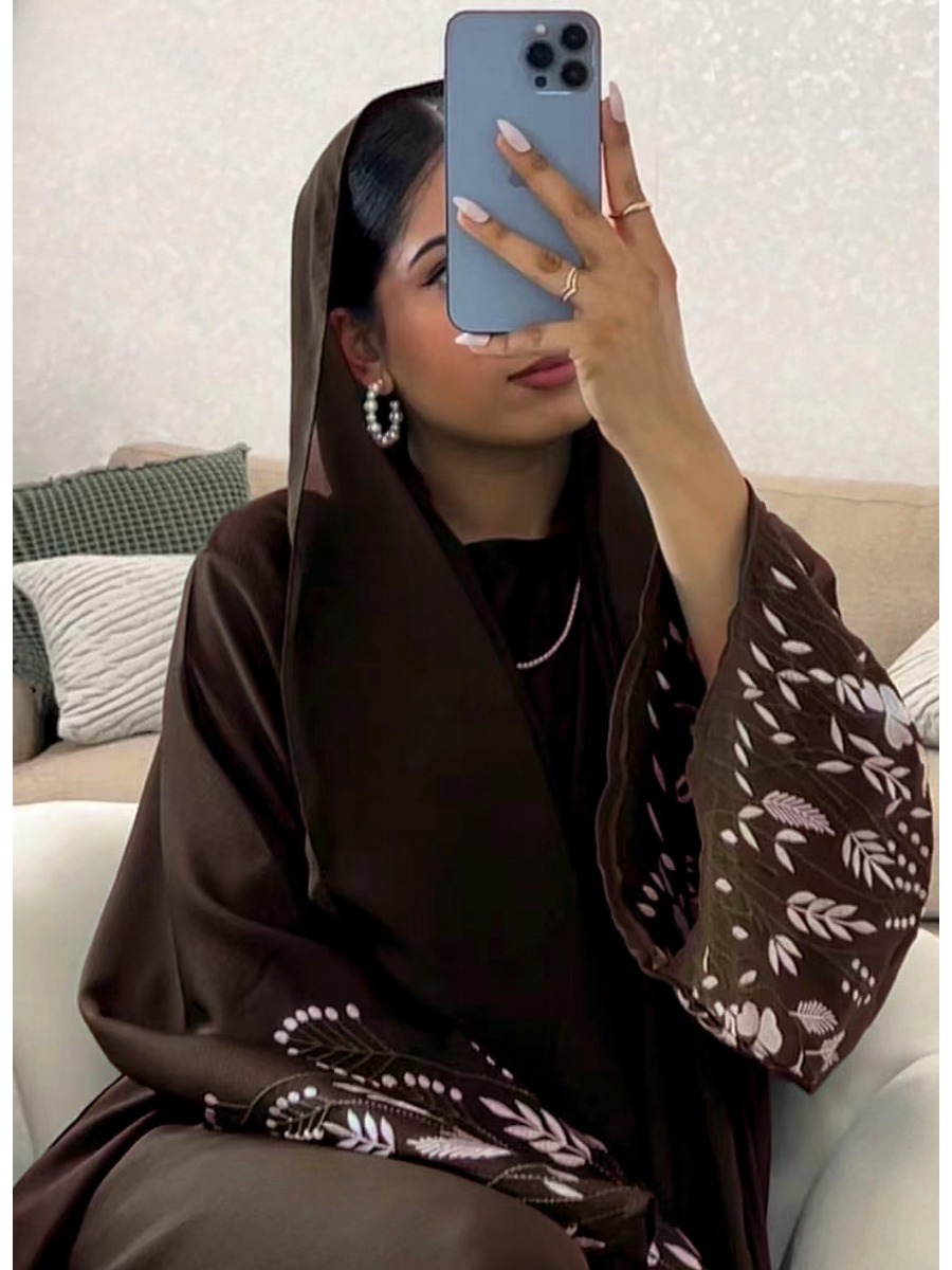 Turkey Emboridery Abaya for Wo - Embroidery Arabic recension och pris