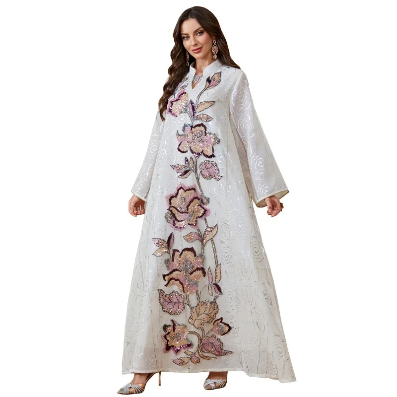 Ramadan Women Dress Flower Emb - Embroidery Arabic recension och pris