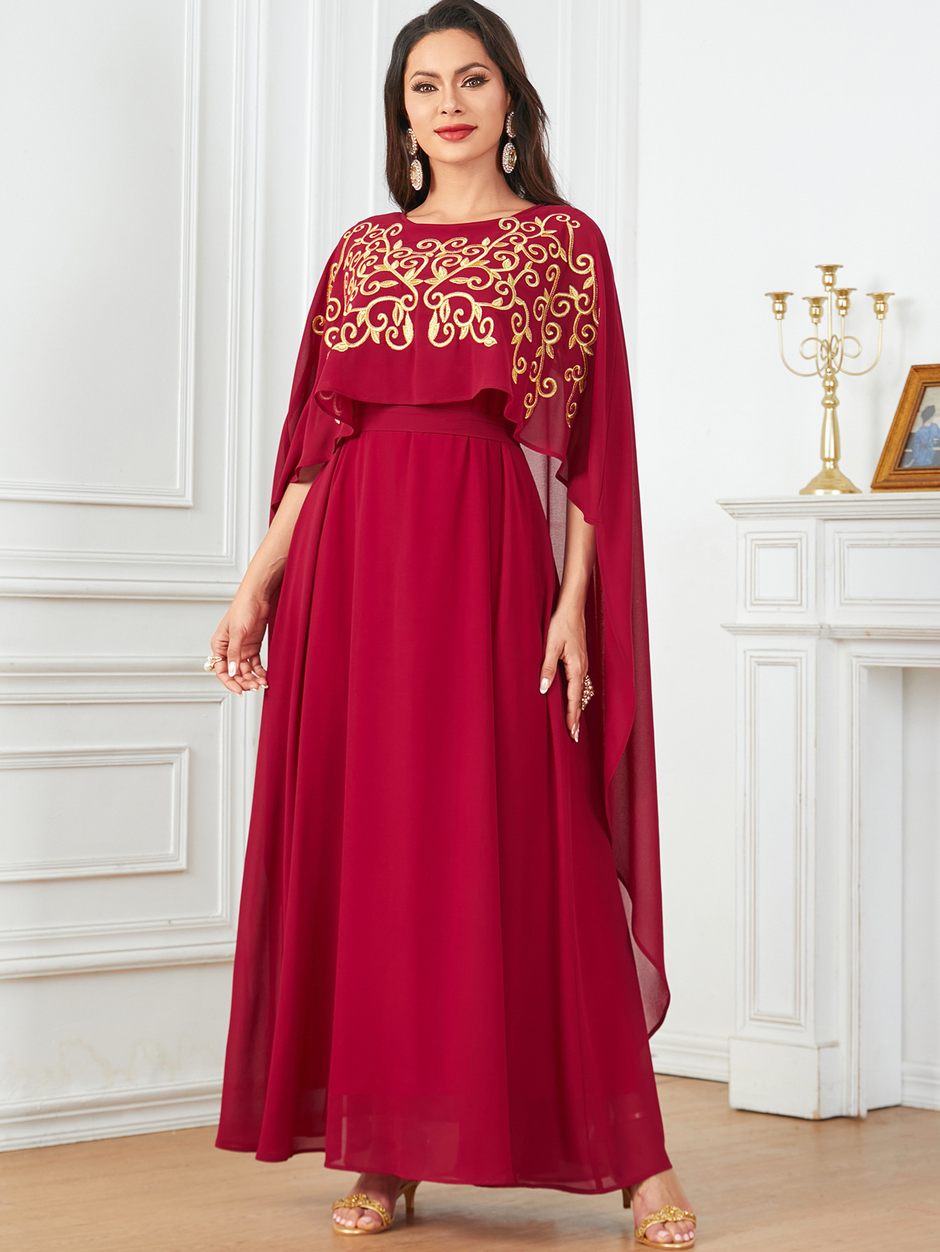 Eid Muslim Abaya for Women Par - Embroidery Arabic recension och pris