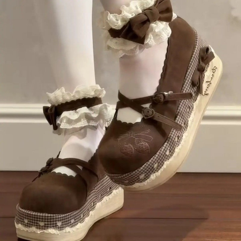 Lolita High Heels Height Incre - Embroidery Print recension och pris