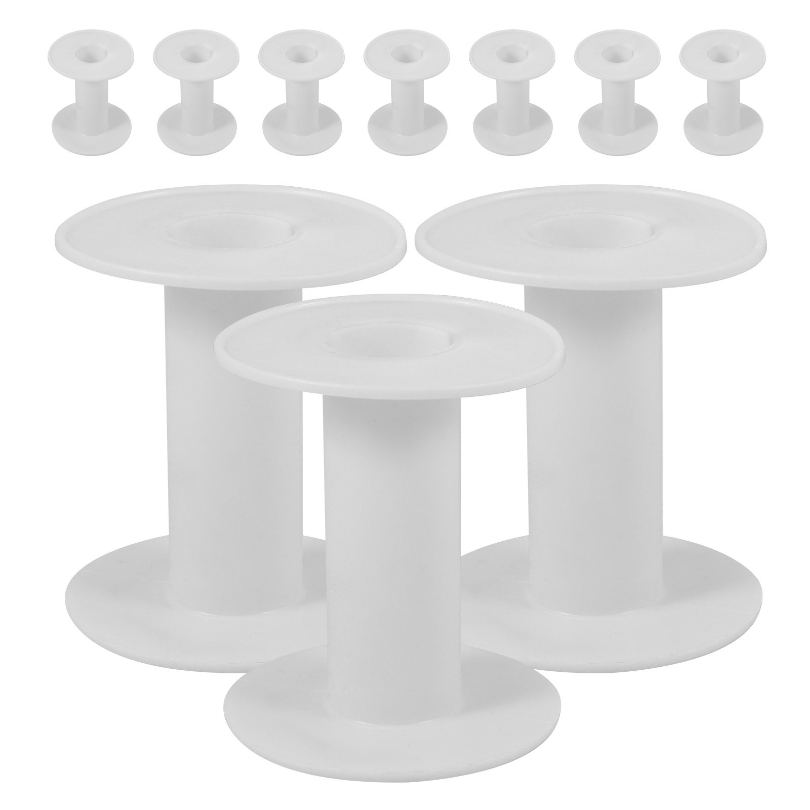 10Pcs Plastic Spools White Ver - Embroidery Threads recension och pris