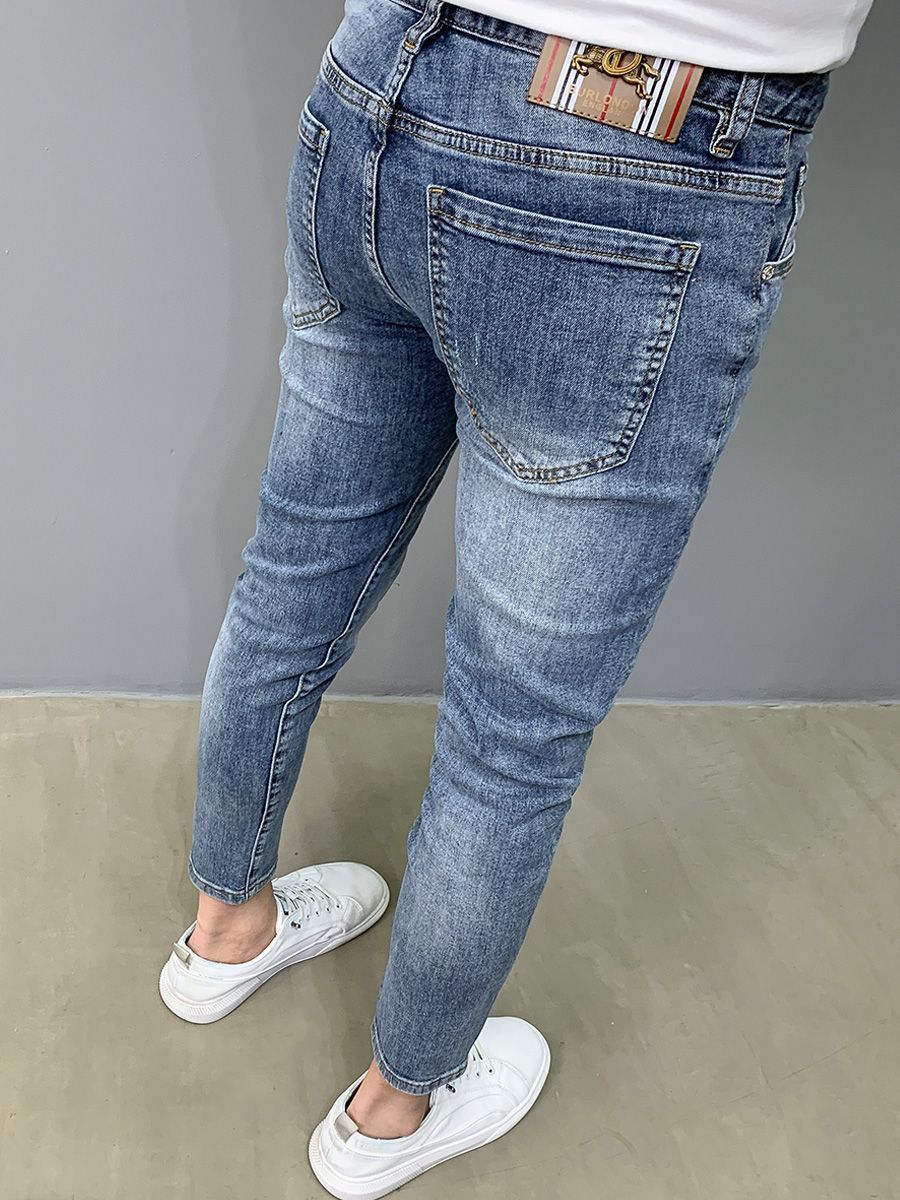 Luxury Brand Men's Slim Denim  - Embroidery On Jeans recension och pris