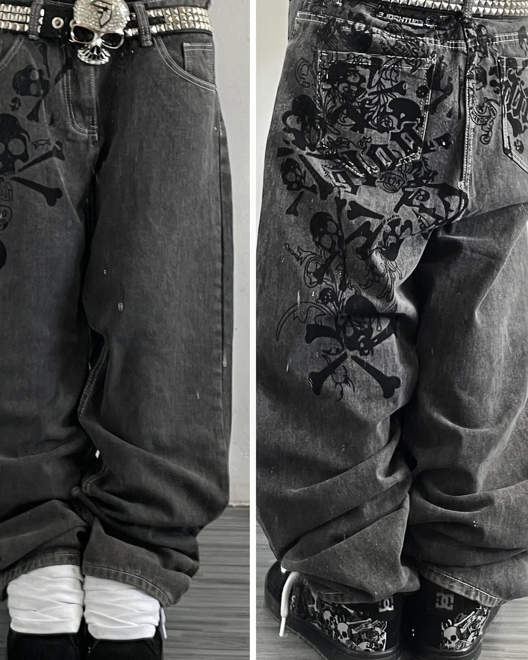 Y2K Street New Skull Embroider - Embroidery On Jeans recension och pris
