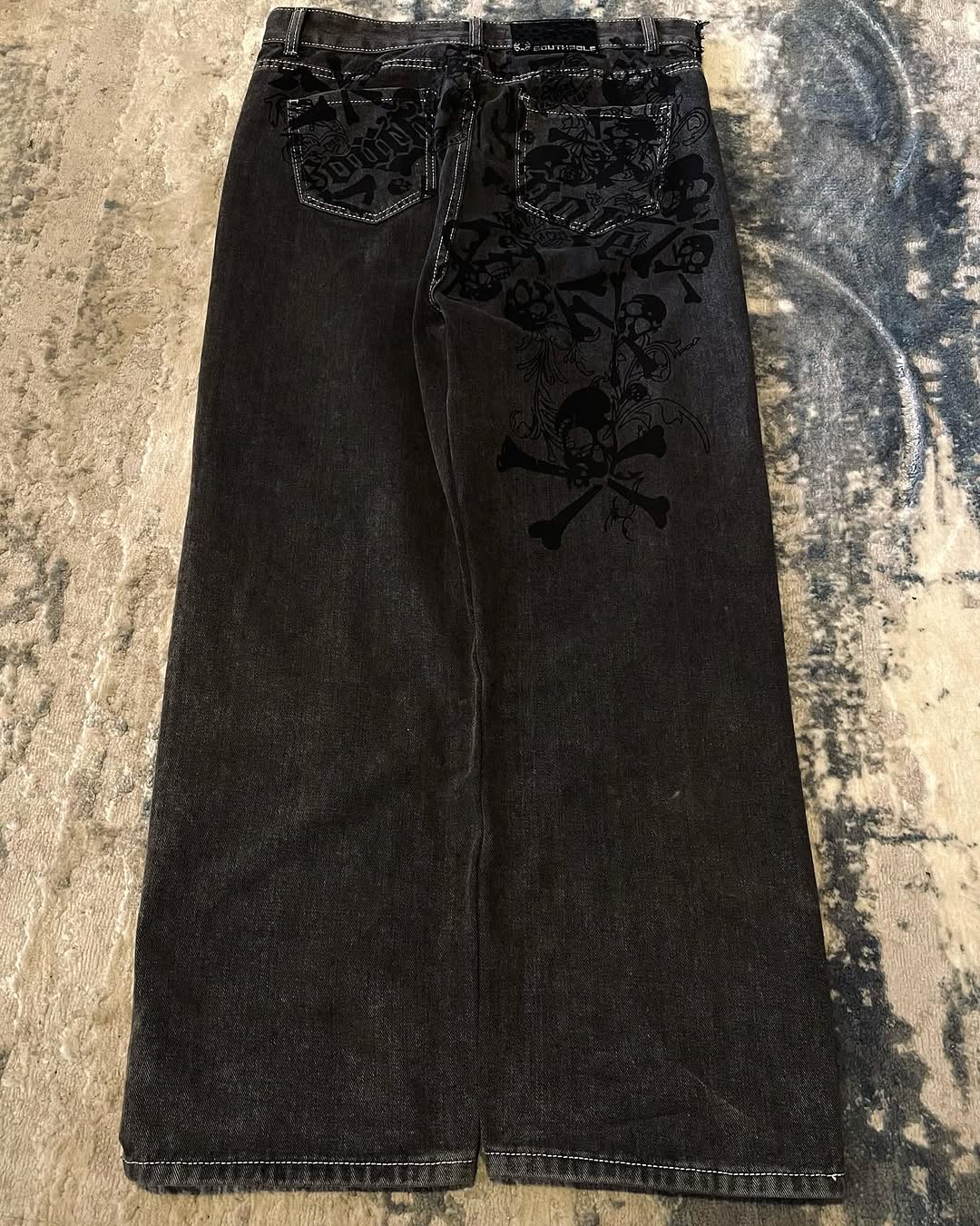 Y2K Street New Skull Embroider - Embroidery On Jeans recension och pris