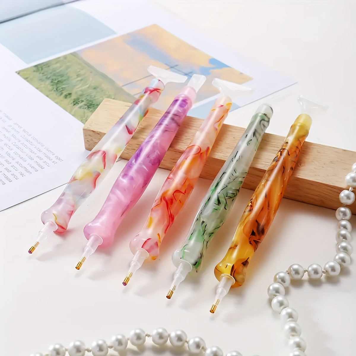 1pc Random Color Resin Retro D - Embroidery Service recension och pris