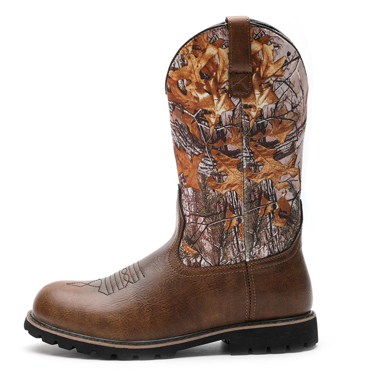 Large Size 48 Men's Boots Clas - Embroidery Print recension och pris
