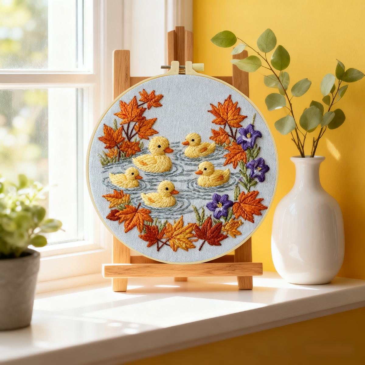 1pc 20X20CM/15X15CM 7.87/6.3in - Embroidery Yellow recension och pris