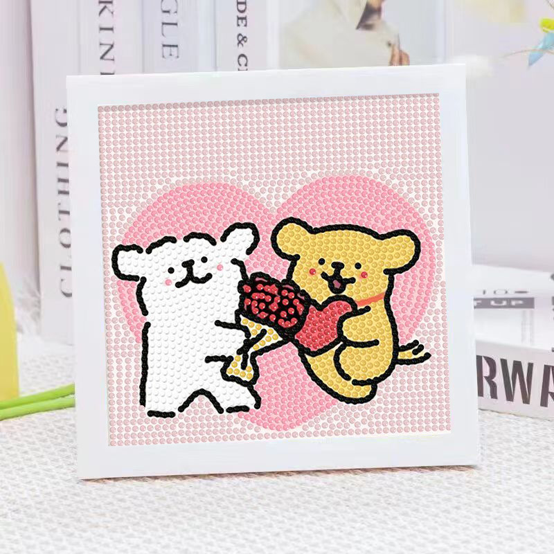 Cartoon Line Puppy Crystal Dia - Embroidery Service recension och pris