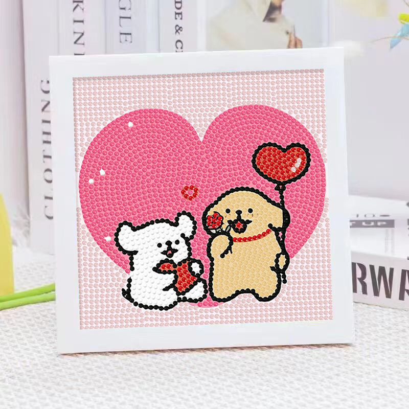 Cartoon Line Puppy Crystal Dia - Embroidery Service recension och pris