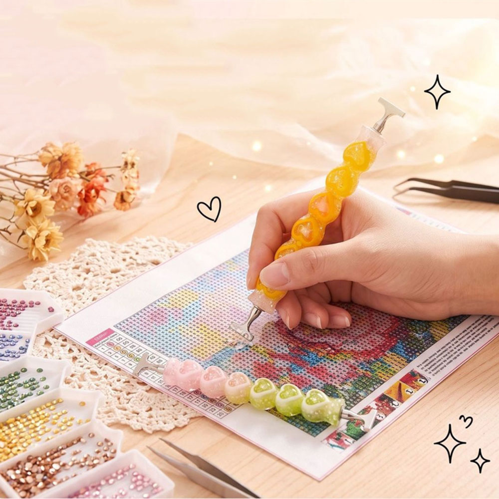 New Heart Shape Diamond Painti - Embroidery Kit Starter recension och pris