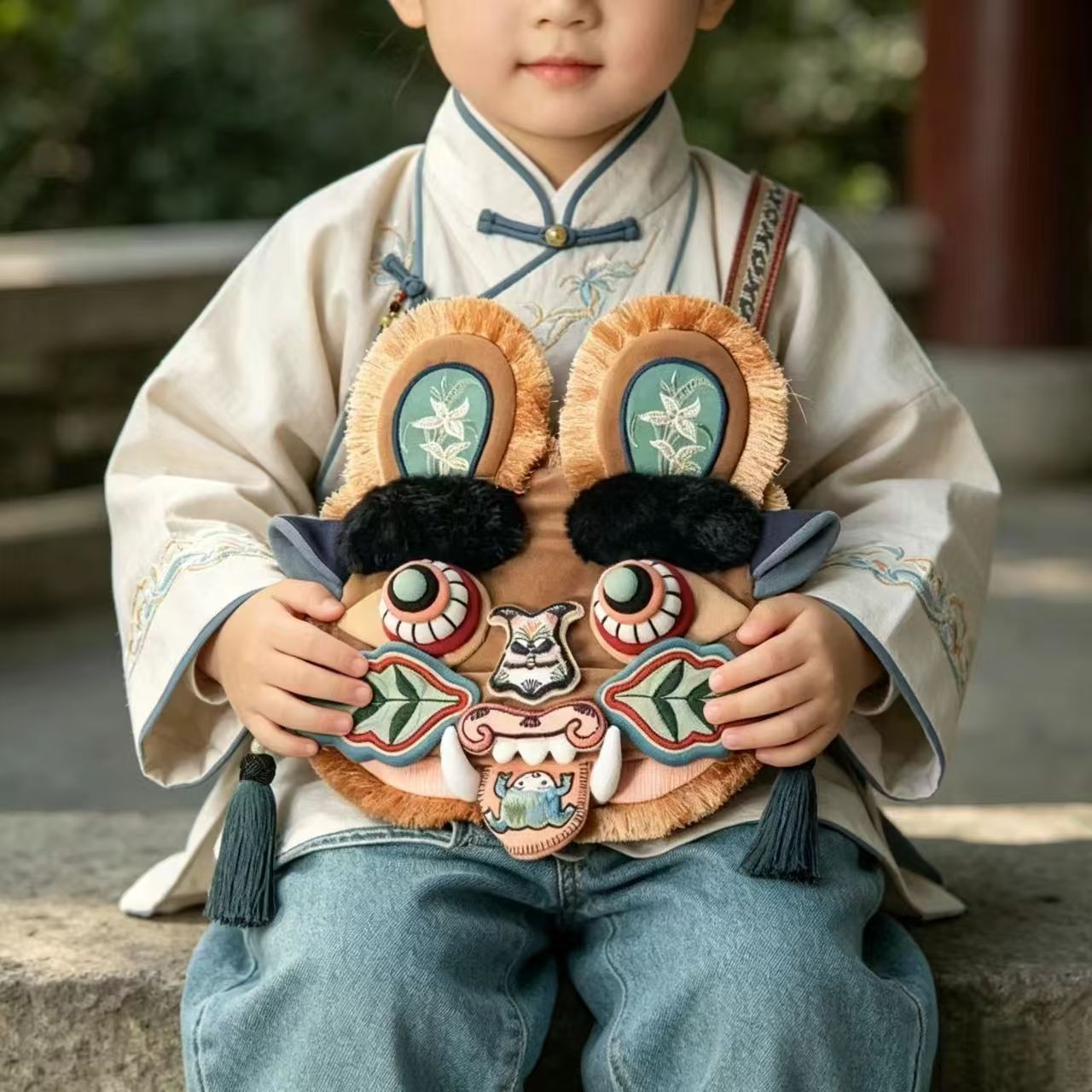 Chinese Folk 3D Tiger Head Cro - Embroidery Kit Pouch recension och pris