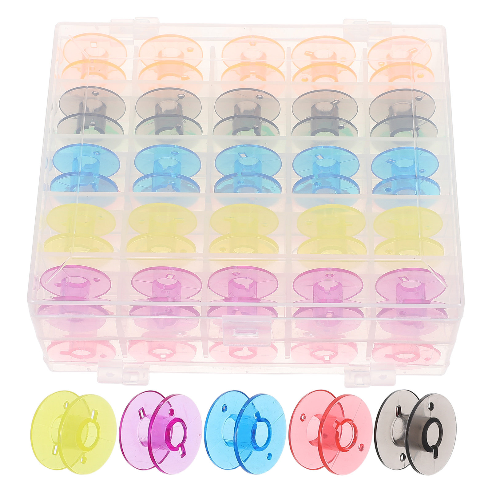 50Pcs Clear Plastic Bobbins Se - Embroidery Machine recension och pris