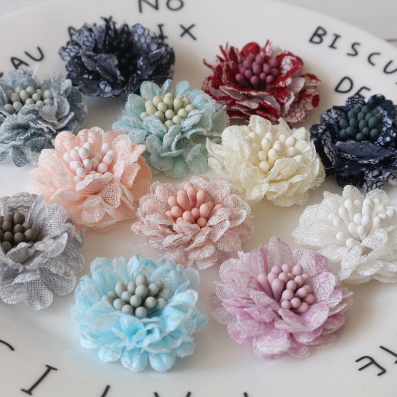 10Pcs 3CM Handmade Small Lace  - Embroidery Daisy Flower recension och pris