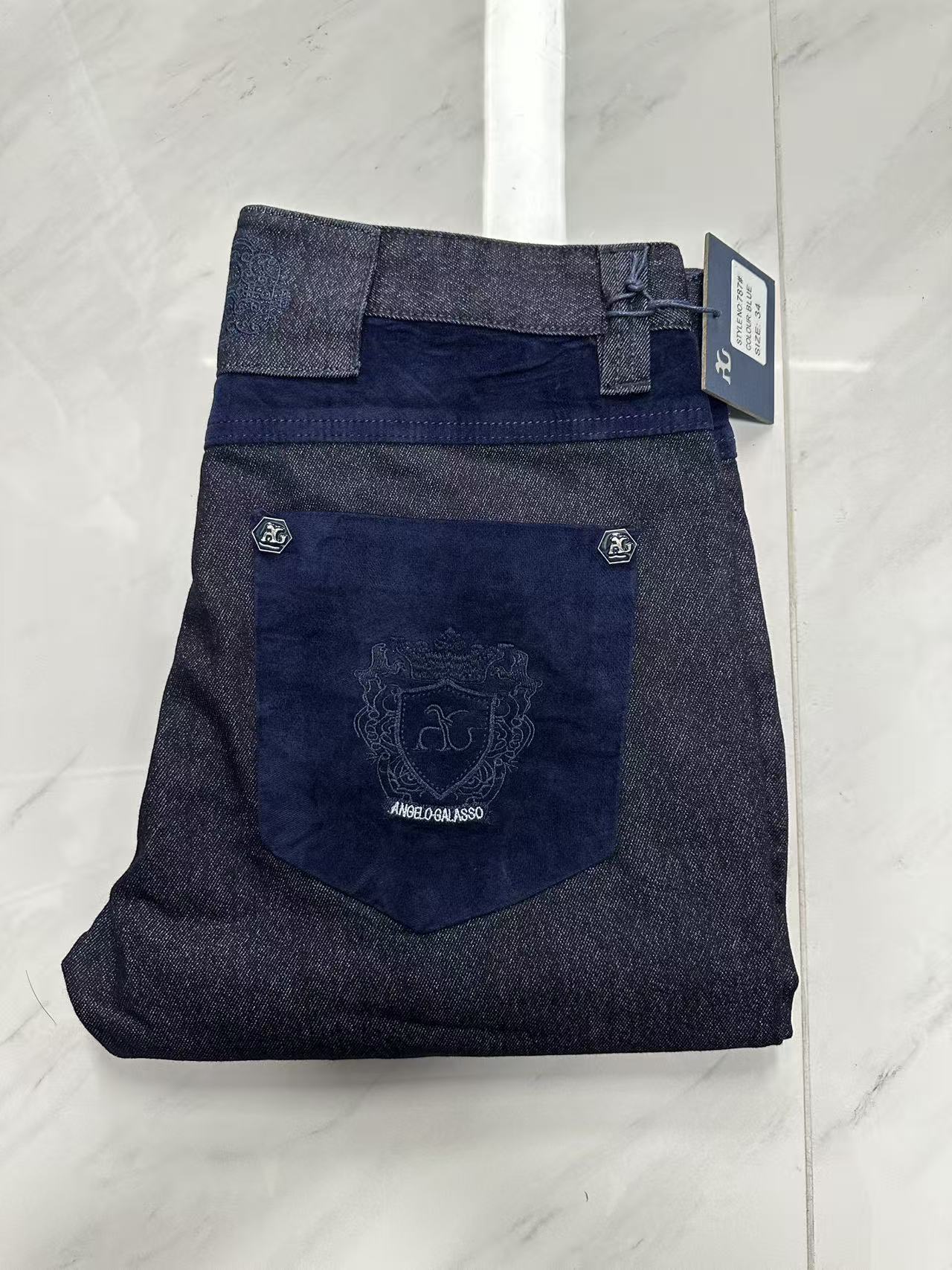 OECHSLI Jeans Cotton Thick Men - Embroidery On Jeans recension och pris