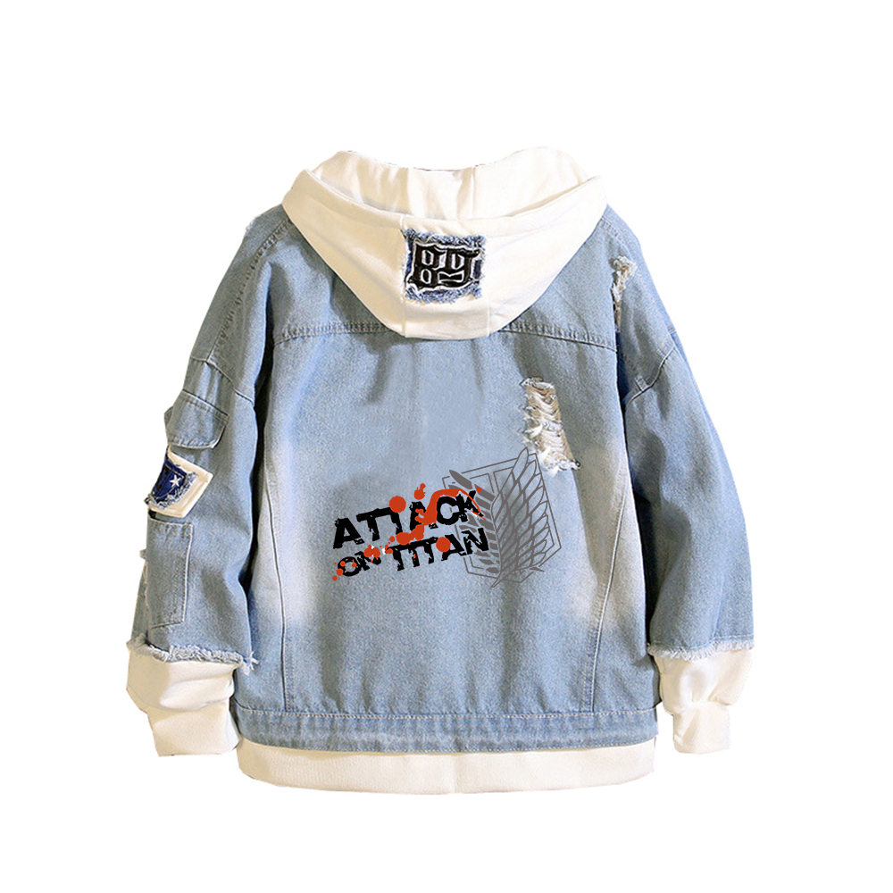 Attack on Titan Anime Denim Ja - Embroidery On Jeans recension och pris