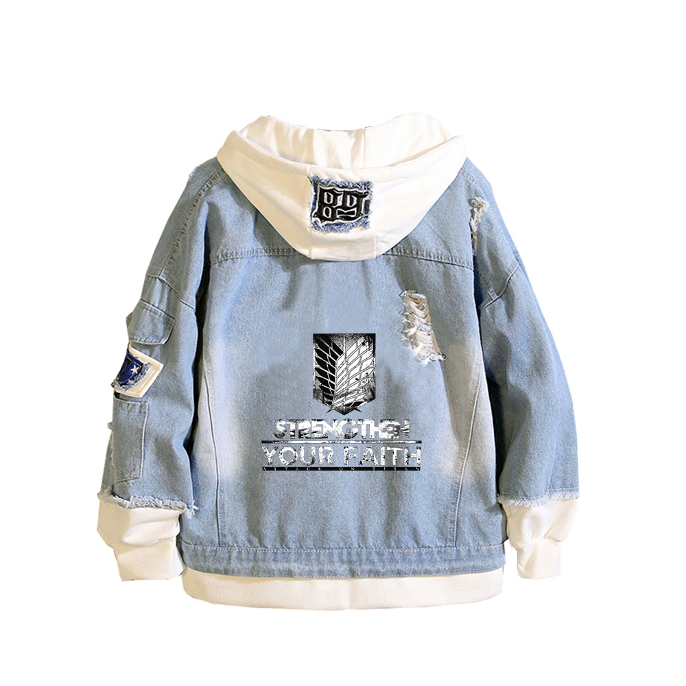 Attack on Titan Anime Denim Ja - Embroidery On Jeans recension och pris