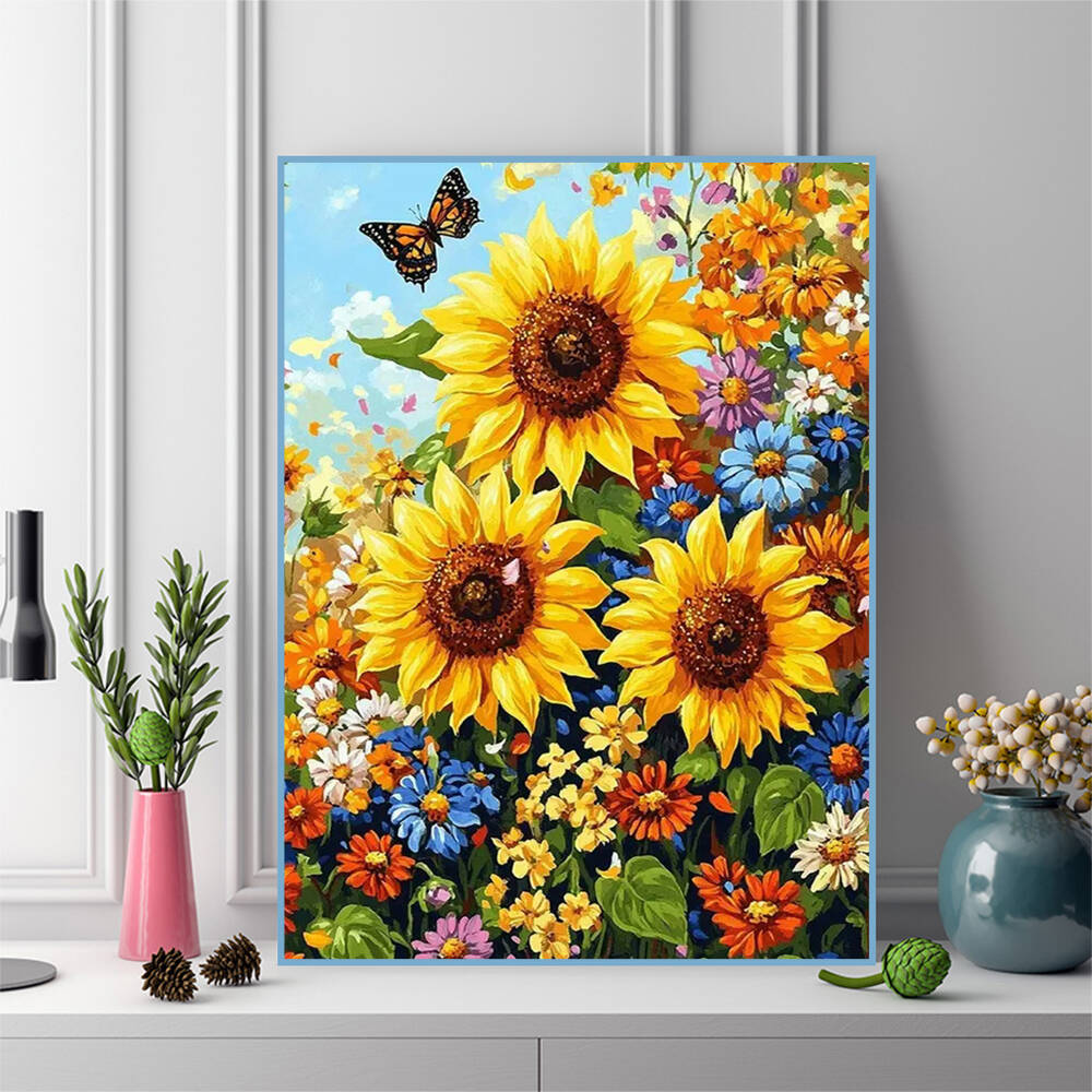 Evershine Full Square Round Di - Embroidery Daisy Flower recension och pris