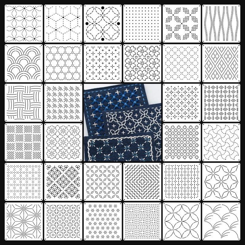 9/32Pcs Sashiko Embroidery Tem - Embroidery Service recension och pris