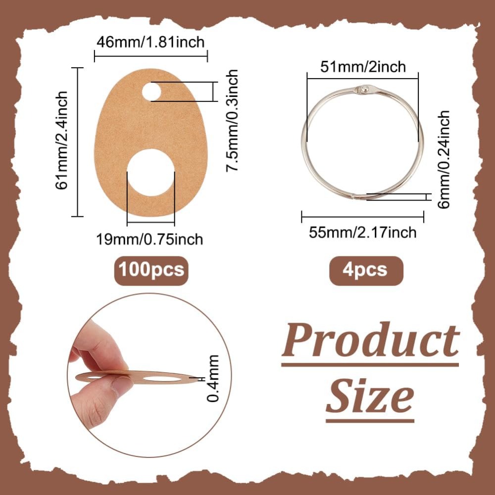 100Pcs Teardrop Floss Thread D - Embroidery Paper recension och pris