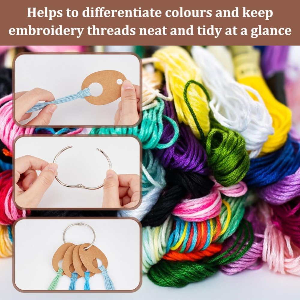 100Pcs Teardrop Floss Thread D - Embroidery Paper recension och pris
