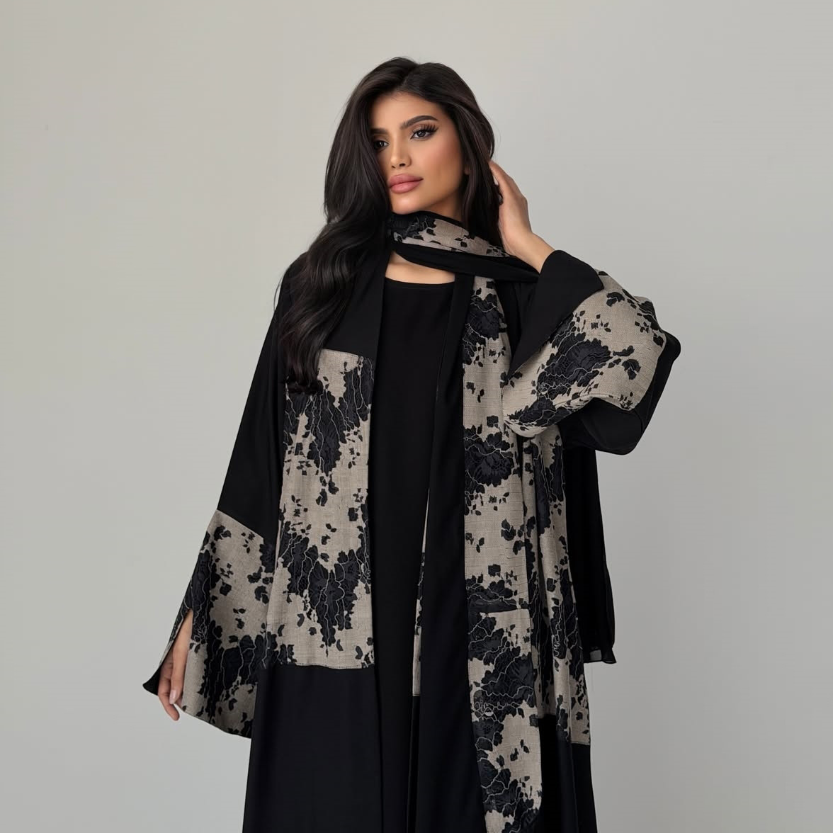 Women Eid Abaya Hijab 2 Piece  - Embroidery Arabic recension och pris