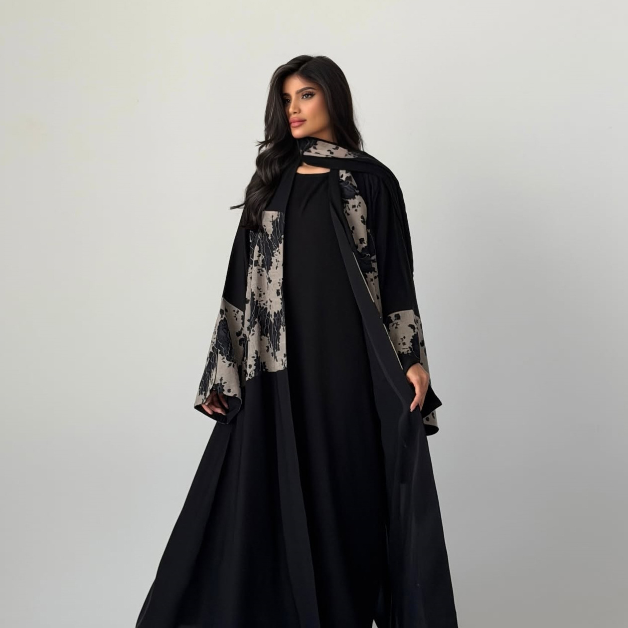 Women Eid Abaya Hijab 2 Piece  - Embroidery Arabic recension och pris