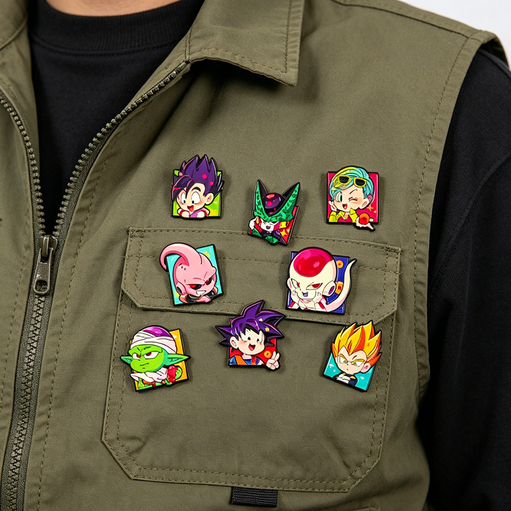 8Pcs Chibi Goku Character Enam - Embroidery Reddit recension och pris
